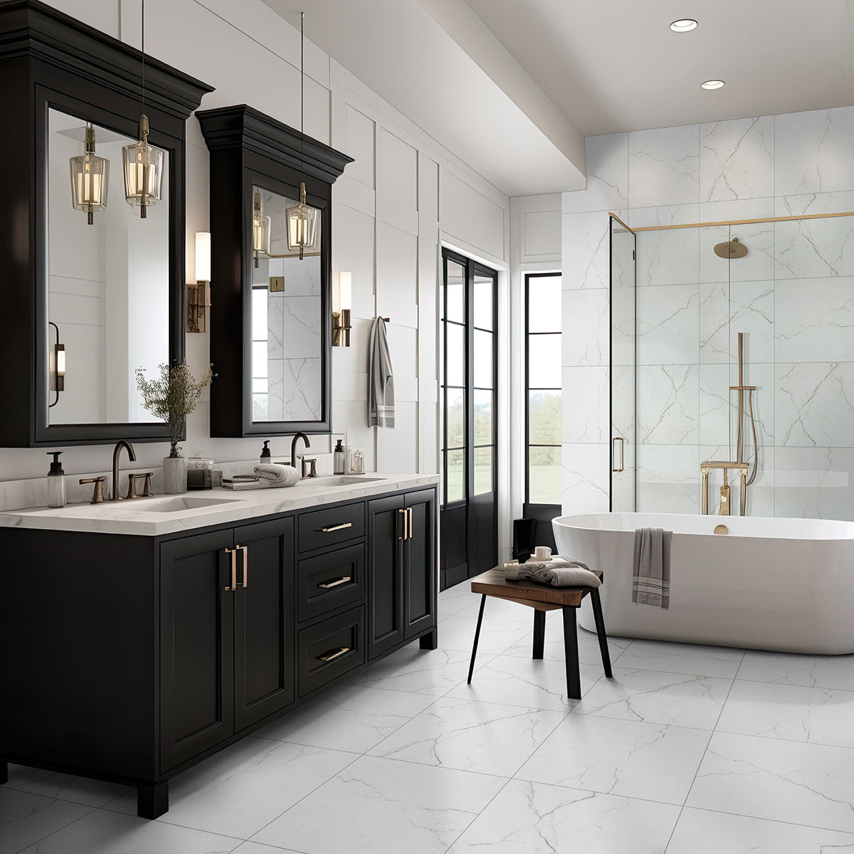 BRIGHTON GREY 12X24 MATTE Floor or Wall Tile - Shop at Home Craft Studio - 5