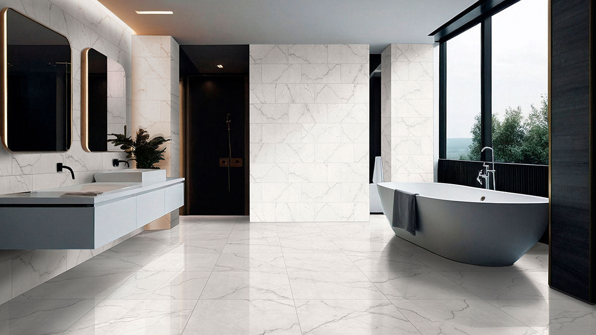 BRIGHTON GREY 12X24 MATTE Floor or Wall Tile - Shop at Home Craft Studio - 7