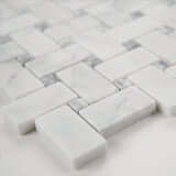 CALACATTA CRESSA BASKETWEAVE MOSAIC Mosaic, Floor or Wall Tile - Shop at Home Craft Studio - 3
