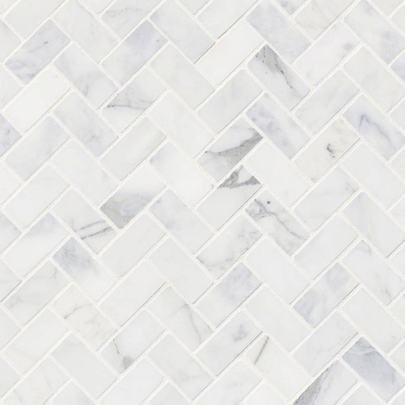 CALACATTA CRESSA HERRINGBONE MOSAIC Mosaic - Shop at Home Craft Studio - 1