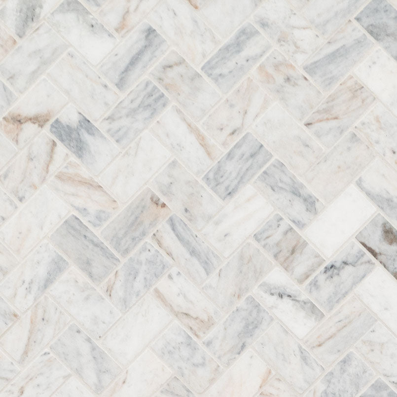 CAPRI BLUE 1X2 HERRINGBONE HONED Floor or Wall Tile, Mosaic - Shop at Home Craft Studio - 1