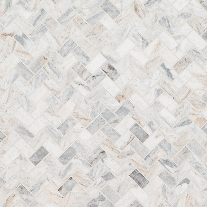 CAPRI BLUE 1X2 HERRINGBONE HONED Floor or Wall Tile, Mosaic - Shop at Home Craft Studio - 3