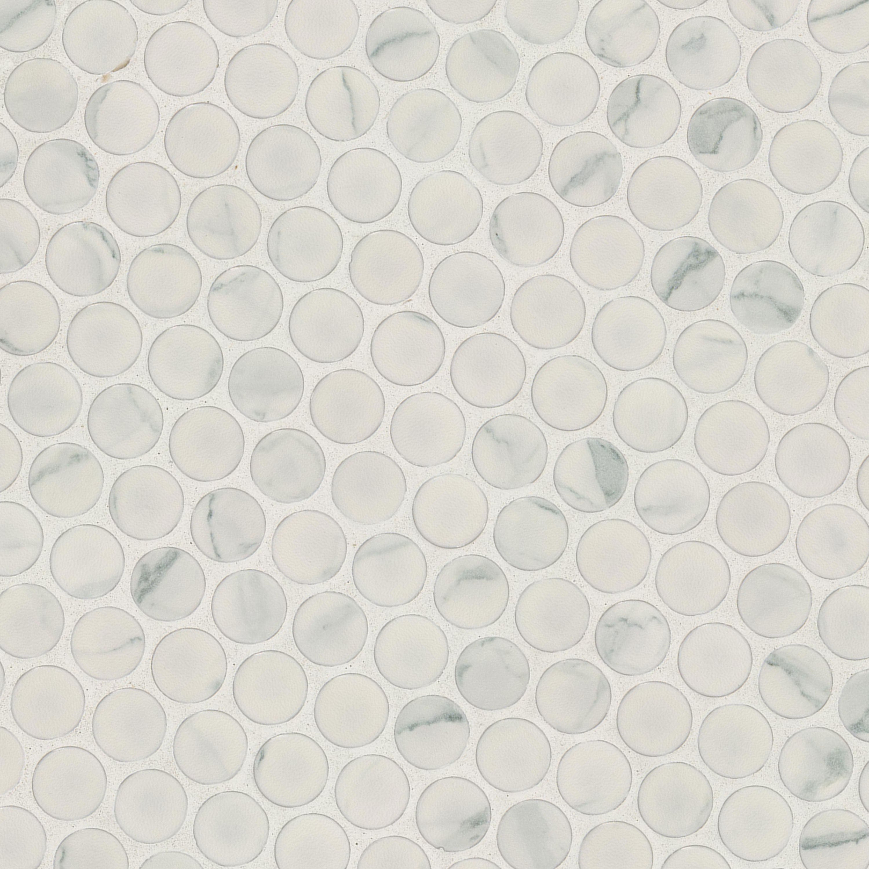 CARRARA PENNY ROUND MATTE Mosaic - Shop at Home Craft Studio - 3