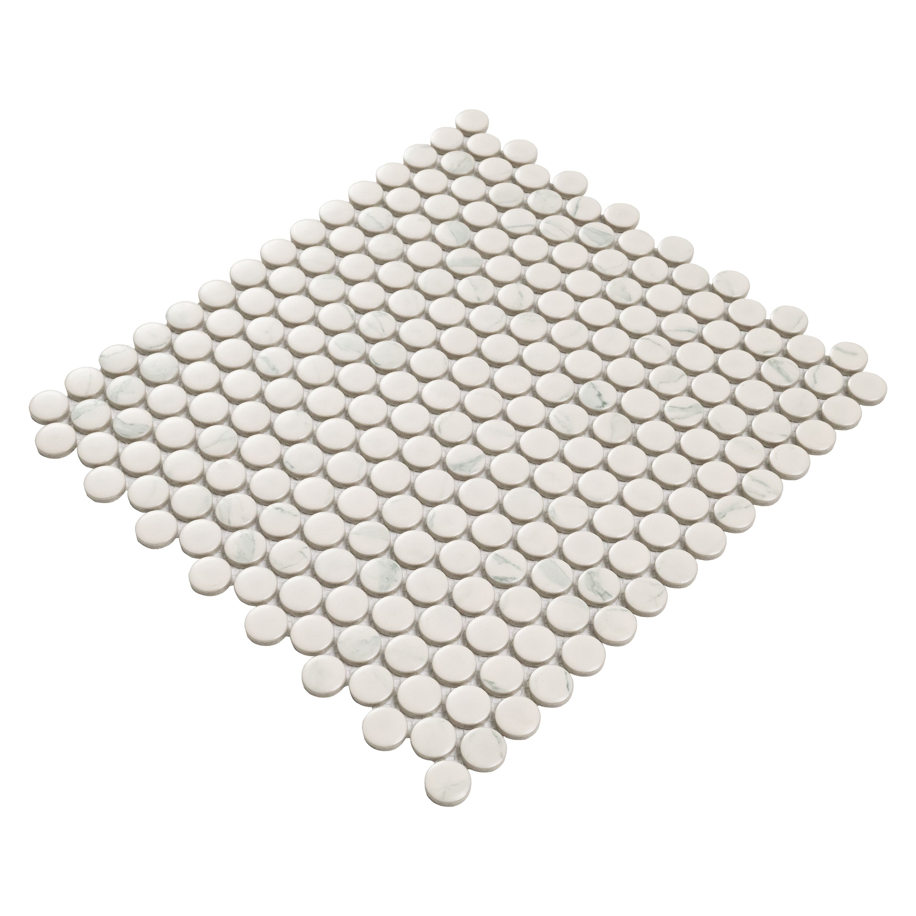 CARRARA PENNY ROUND MATTE Mosaic - Shop at Home Craft Studio - 4