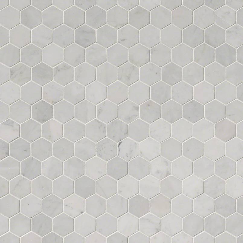 CARRARA WHITE 2 HEXAGON MOSAIC Mosaic - Shop at Home Craft Studio - 2