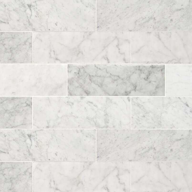 CARRARA WHITE 4X12 HONED Floor or Wall Tile - Shop at Home Craft Studio - 2