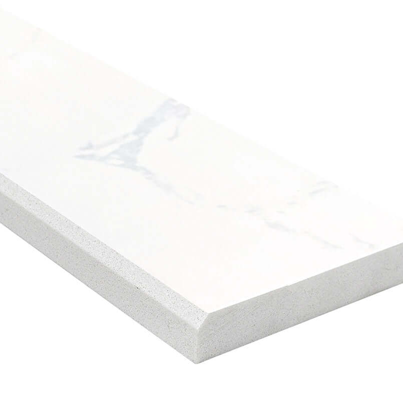 CARRARA WHITE 4X36X0.62 DBL B POL-ENG Trims & Pencils, Finishing Pieces - Shop at Home Craft Studio - 1