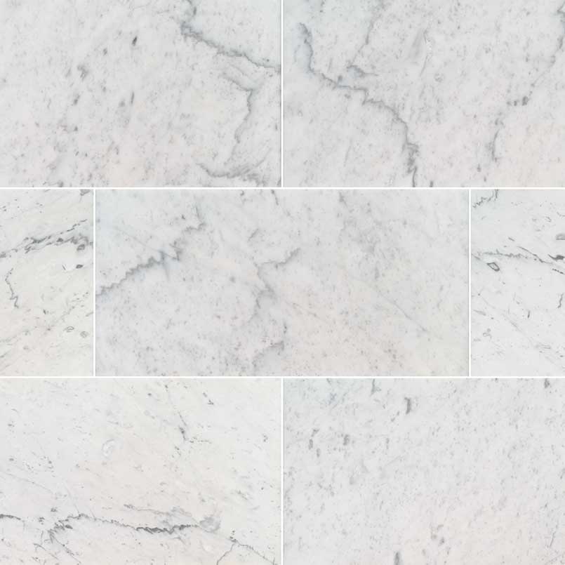 CARRARA WHITE (C) 12X12 HONED Floor or Wall Tile - Shop at Home Craft Studio - 28