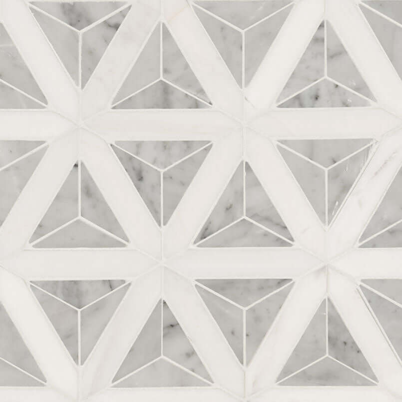 CARRARA WHITE FACETED POLISHED Floor or Wall Tile - Shop at Home Craft Studio - 1