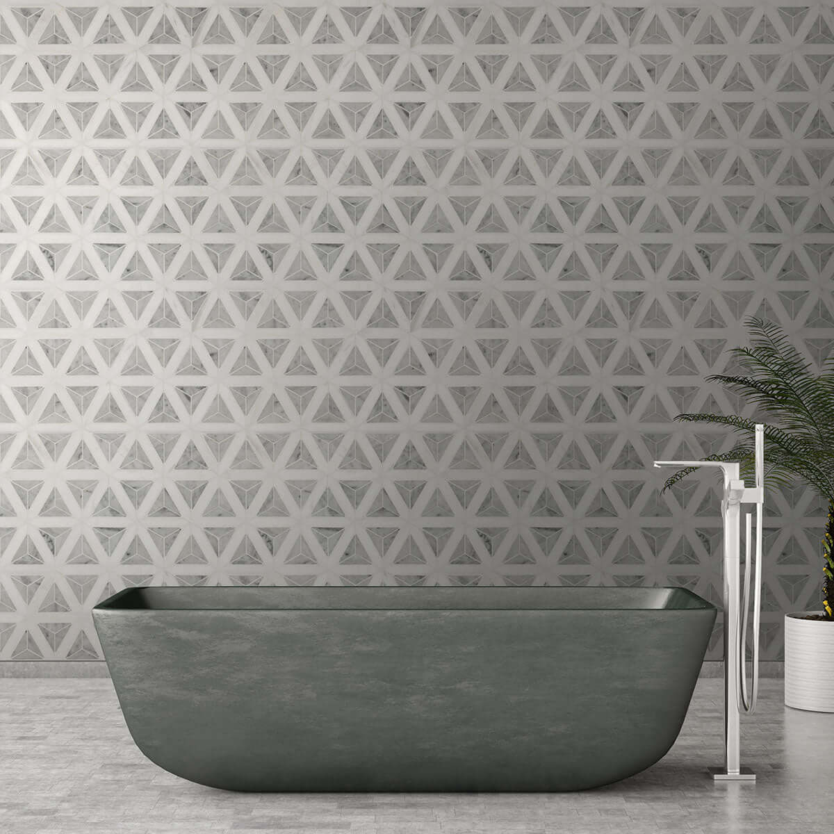 CARRARA WHITE FACETED POLISHED Floor or Wall Tile - Shop at Home Craft Studio - 4