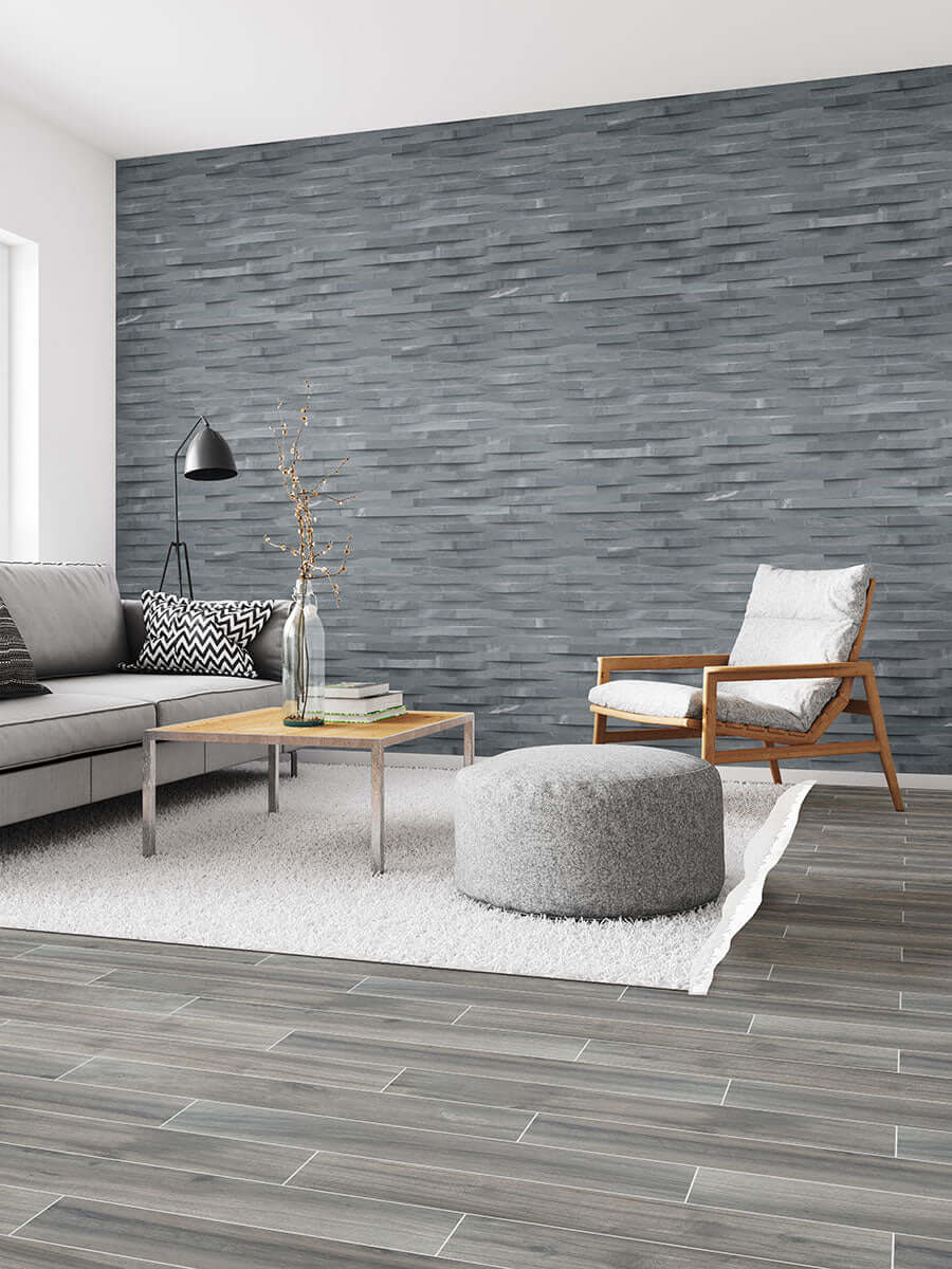 COSMIC BLACK 3D WAVE 6X24 PANEL Wall Tile - Shop at Home Craft Studio - 6