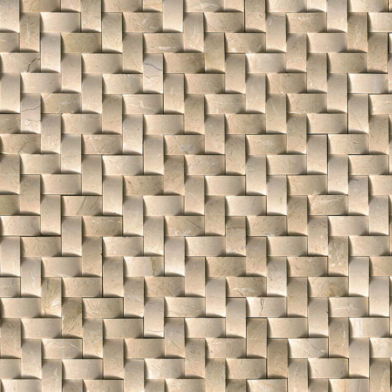 CREMA HERRINGBONE ARCHED MOSAIC Mosaic, Floor or Wall Tile - Shop at Home Craft Studio - 4