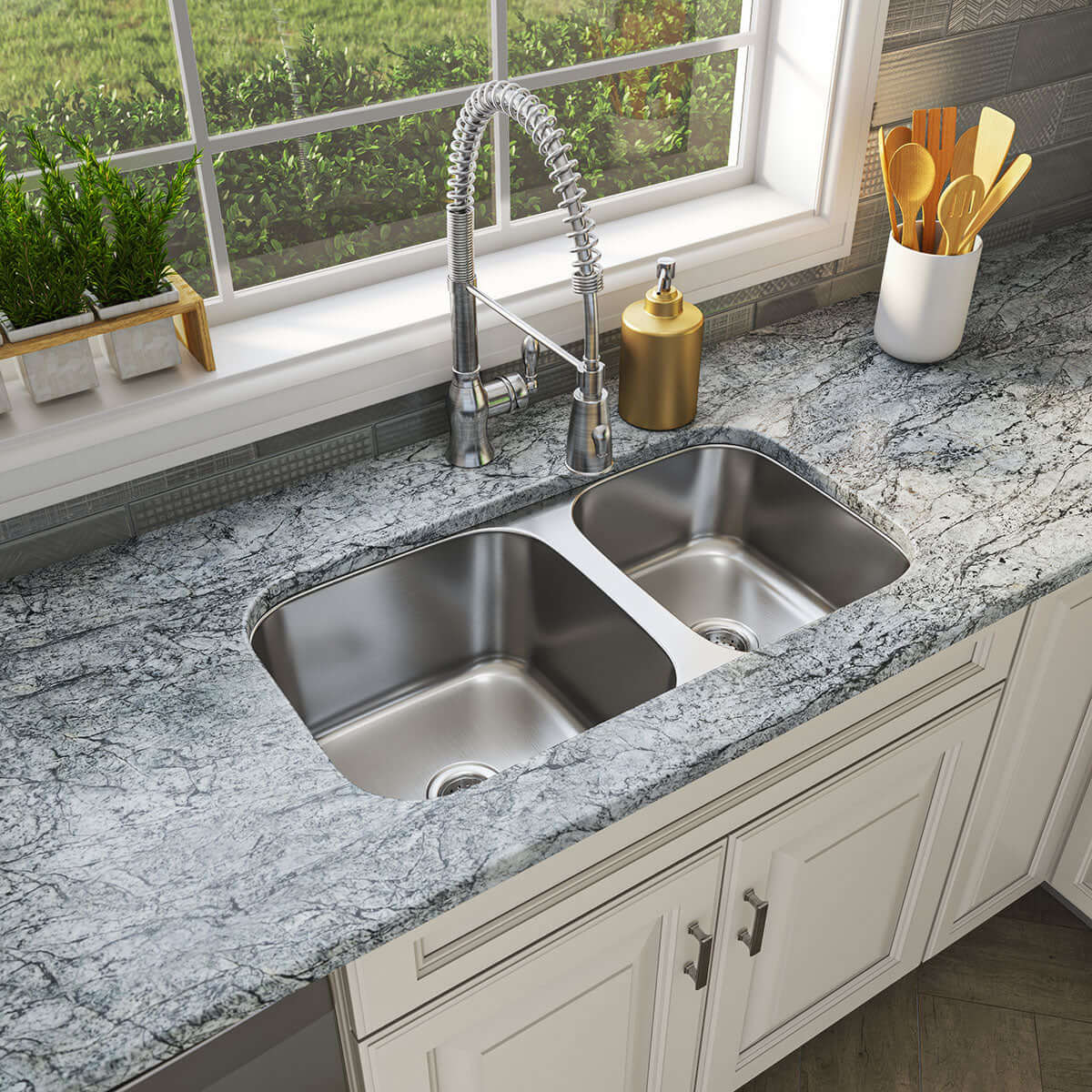 DOUBLE BOWL 60/40 "SCO" 3218 Kitchen & Vanity Sinks - Shop at Home Craft Studio - 3
