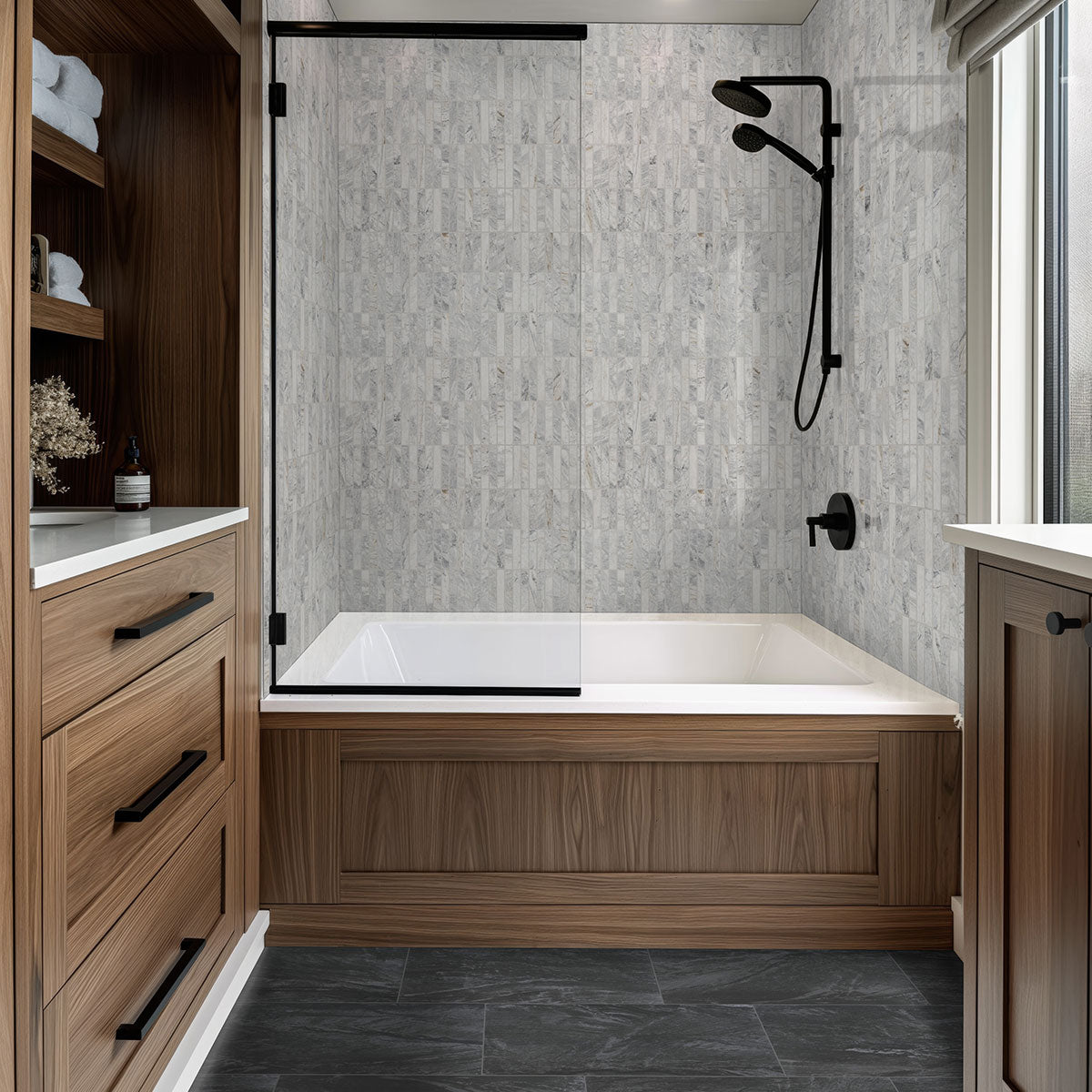 DURBAN ANTHRACITE 12X24 MATTE Floor or Wall Tile, Trims & Pencils, Mosaic - Shop at Home Craft Studio - 7