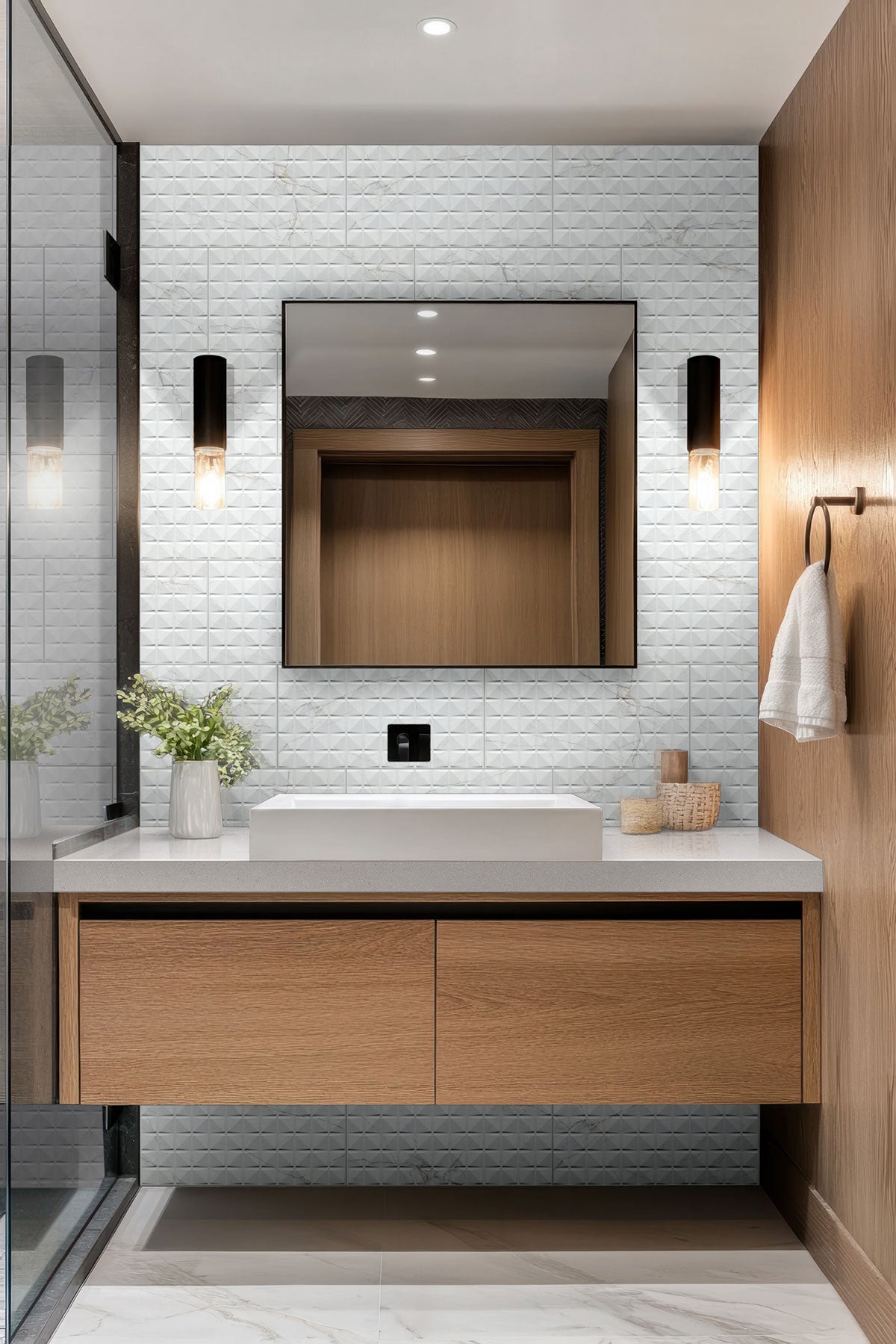 DYMO CALACATTA CHEX WHITE 12X24 Ceramic Tile - Shop at Home Craft Studio - 5