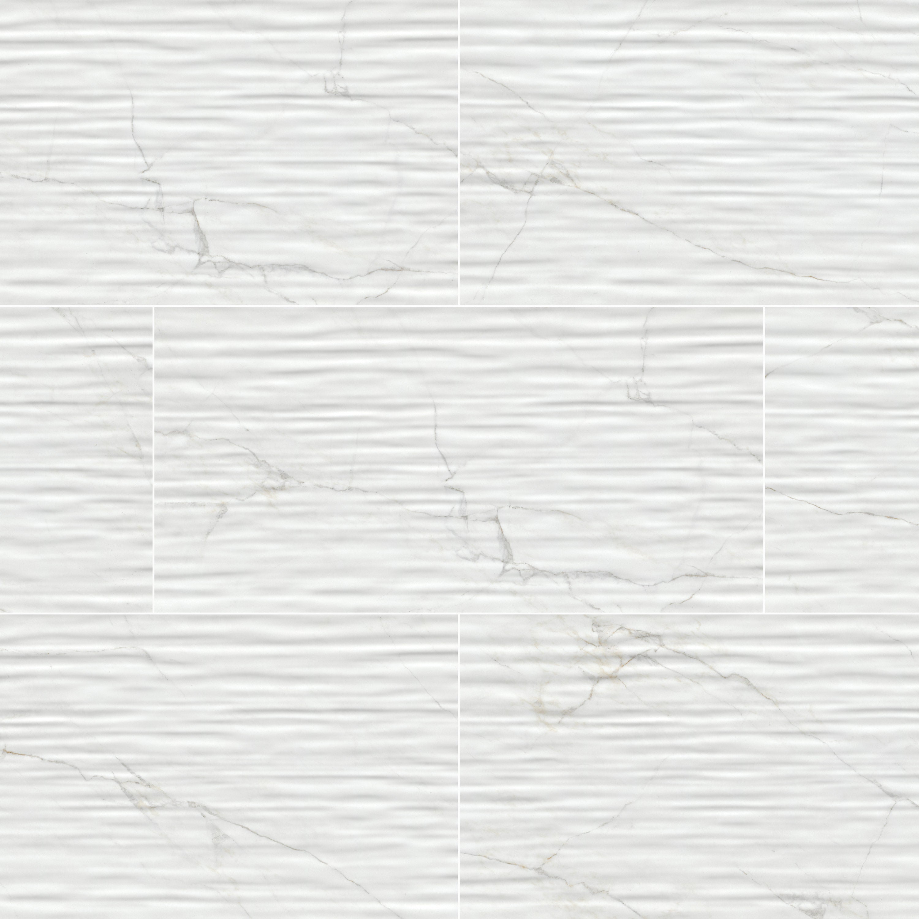 DYMO CALACATTA CHEX WHITE 12X24 Ceramic Tile - Shop at Home Craft Studio - 1