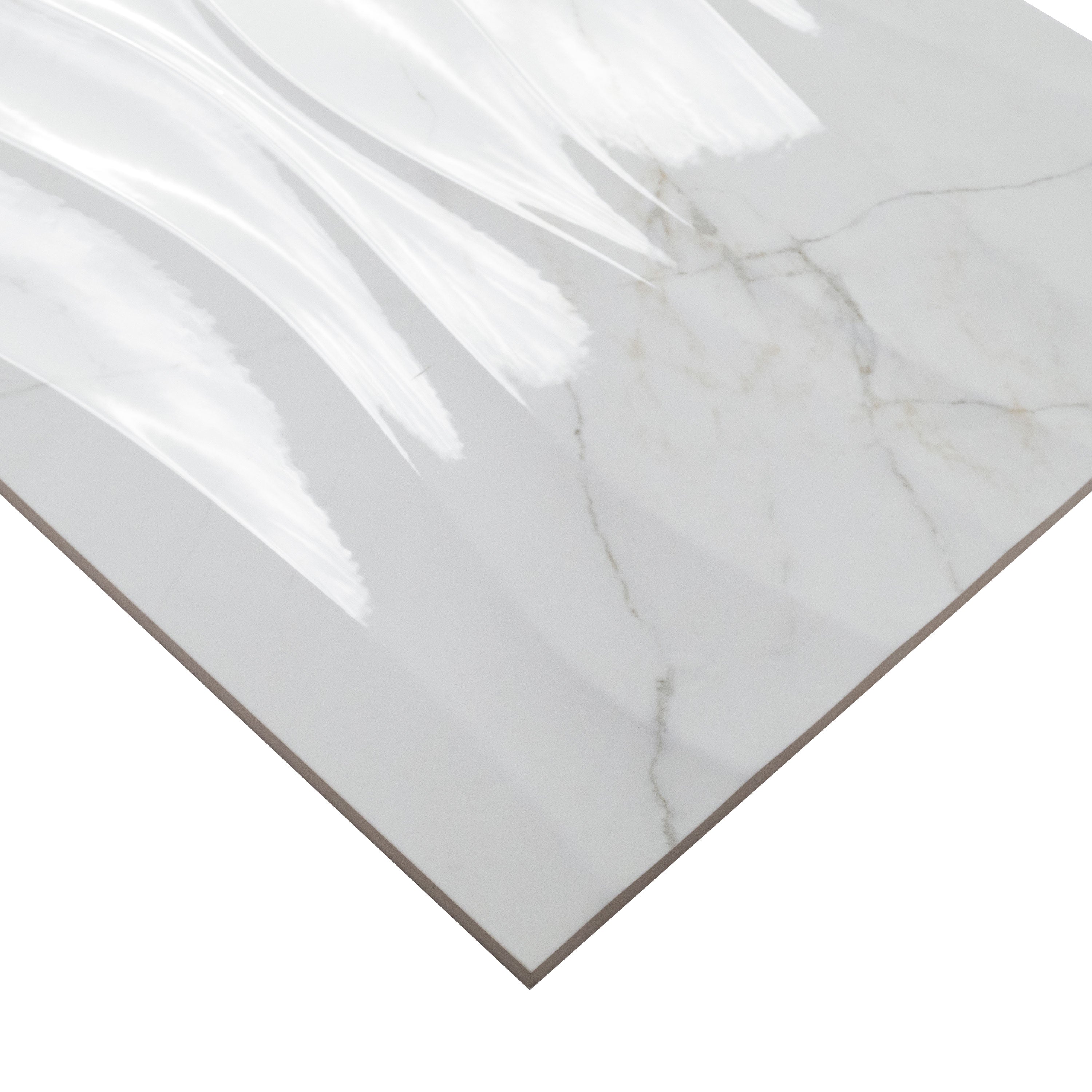 DYMO CALACATTA WAVY WHITE 12X24 Ceramic Tile - Shop at Home Craft Studio - 3