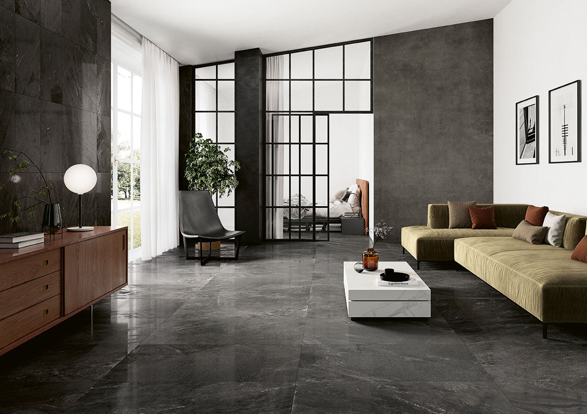 ELBE OBSIDIAN 12X24 LAPPATPO 3D Floor or Wall Tile, Mosaic, Trims & Pencils, Bullnose - Shop at Home Craft Studio - 12