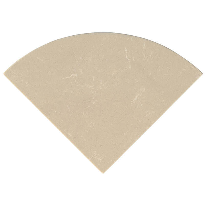 ENGINEERED BEIGE MARBLE 18" RADIUS SEAT Bullnose, Finishing Pieces - Shop at Home Craft Studio - 1