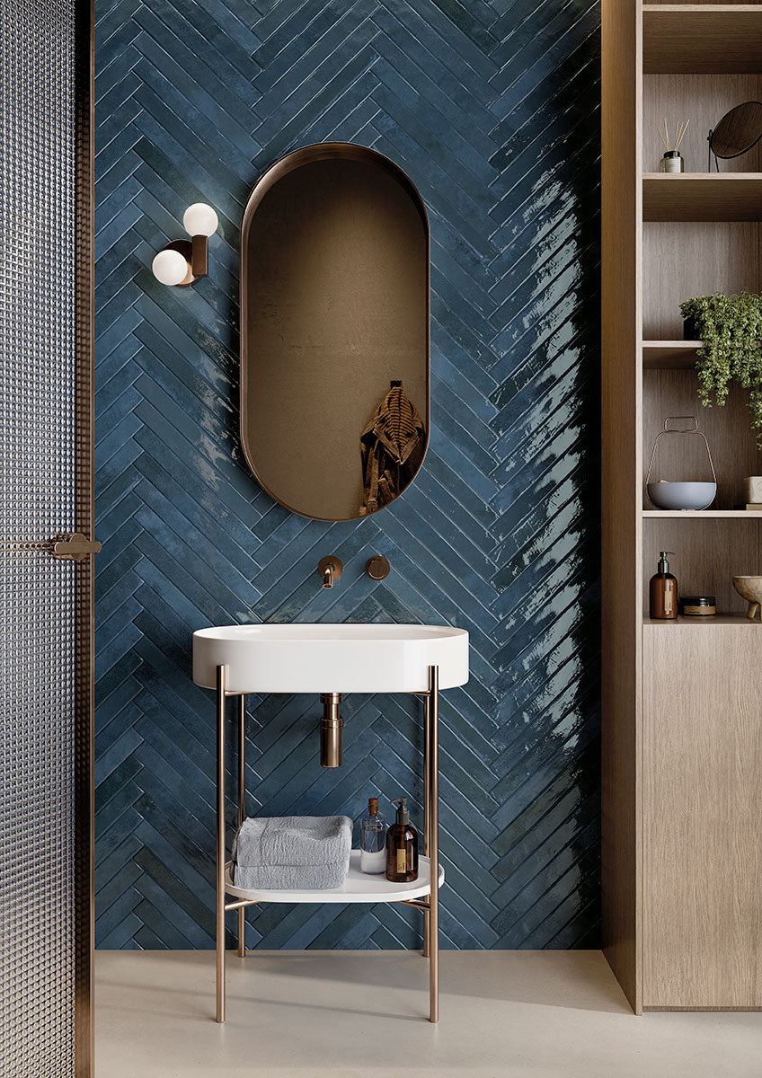 FLAMENCO HALE NAVY 2X18 GLOSSY Floor or Wall Tile - Shop at Home Craft Studio - 8