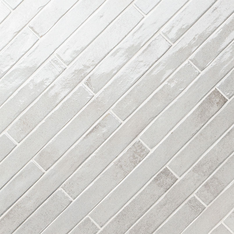 FLAMENCO PRINCESS WHITE 2X18 GLOSS Floor or Wall Tile - Shop at Home Craft Studio - 2