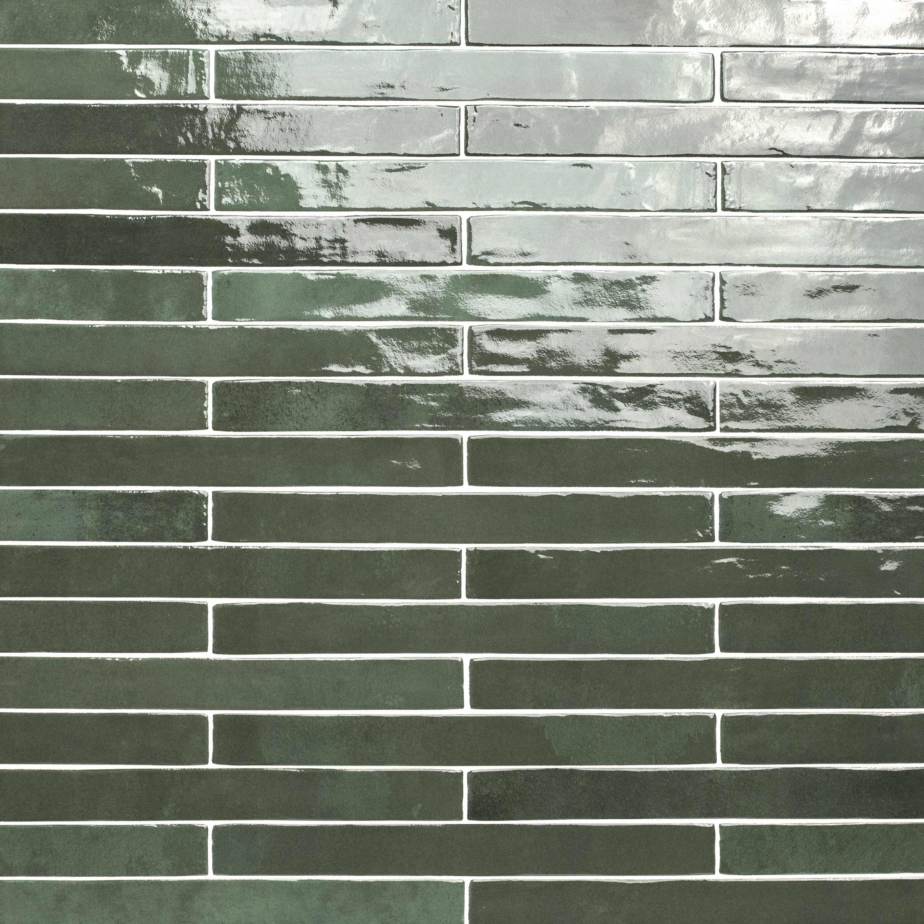 FLAMENCO RACING GREEN 2X18 GLOSSY Floor or Wall Tile - Shop at Home Craft Studio - 1