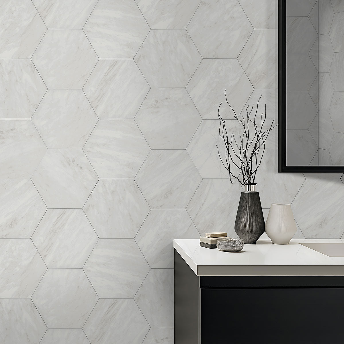 GEOGLAM CALACATTA 11X13 Floor or Wall Tile - Shop at Home Craft Studio - 11