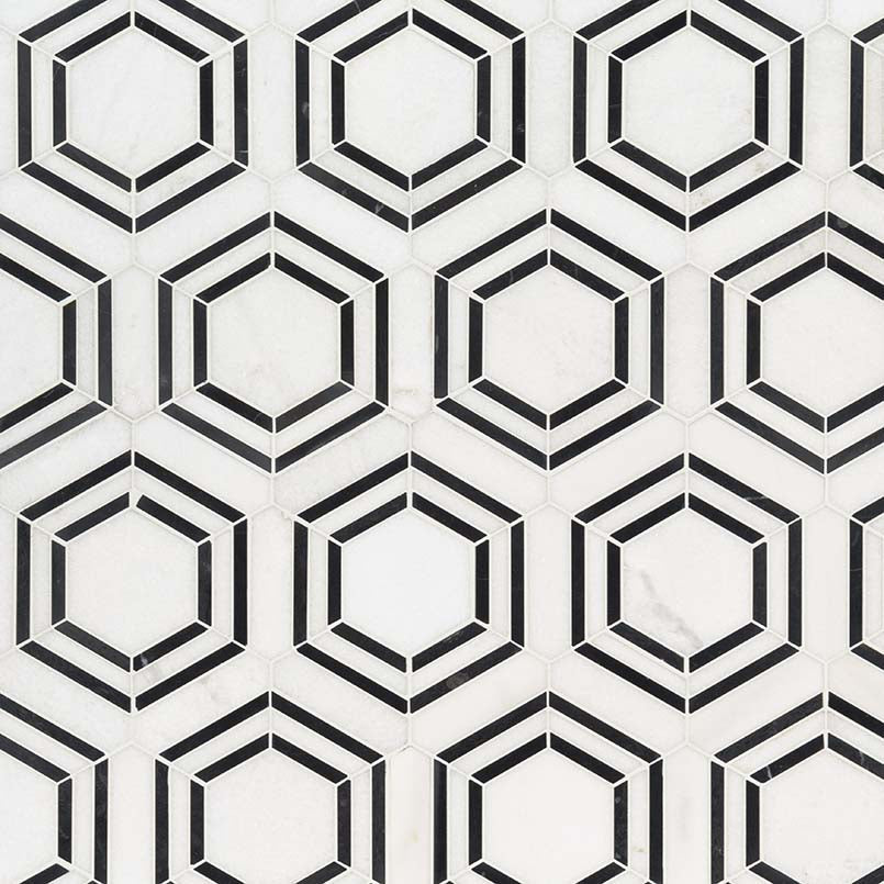 GEORAMA NERO Floor or Wall Tile, Mosaic - Shop at Home Craft Studio - 1