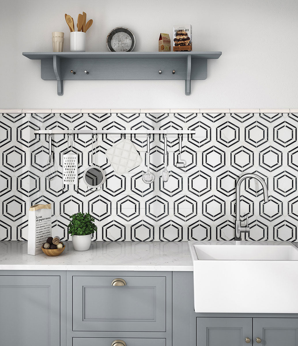 GEORAMA NERO Floor or Wall Tile, Mosaic - Shop at Home Craft Studio - 4
