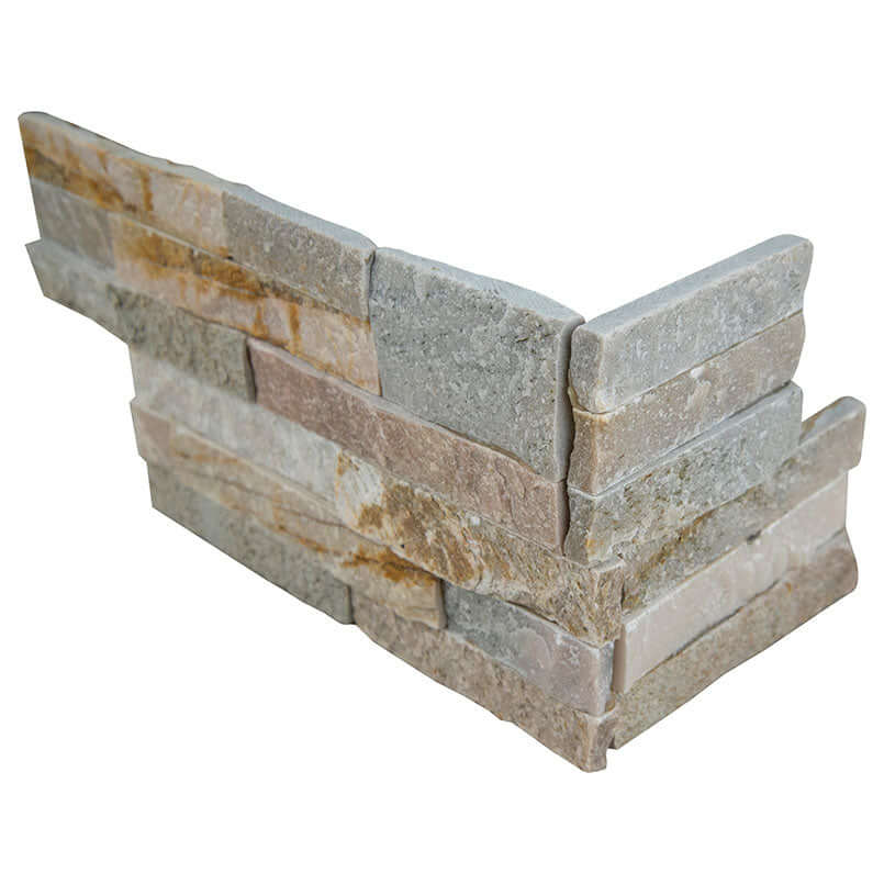 GOLDEN HONEY LEDGER CORNER Stacked Stone Panels - Shop at Home Craft Studio - 1