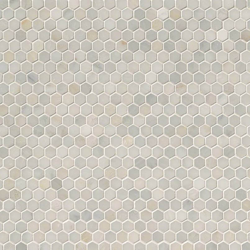 GREECIAN WHITE 1 HEXAGON MOSAIC Mosaic, Floor or Wall Tile - Shop at Home Craft Studio - 2