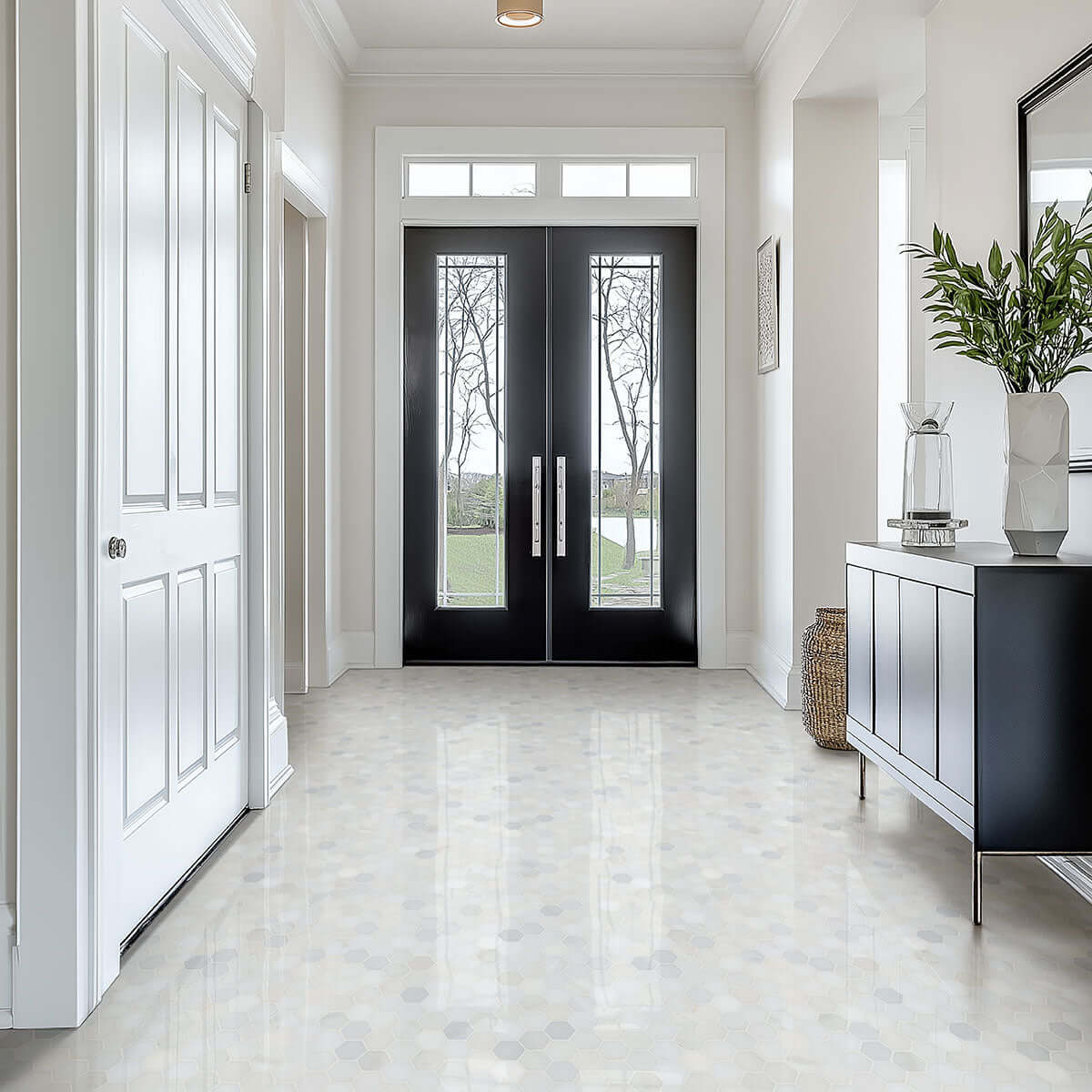 GREECIAN WHITE 2" HEXAGON Mosaic - Shop at Home Craft Studio - 4