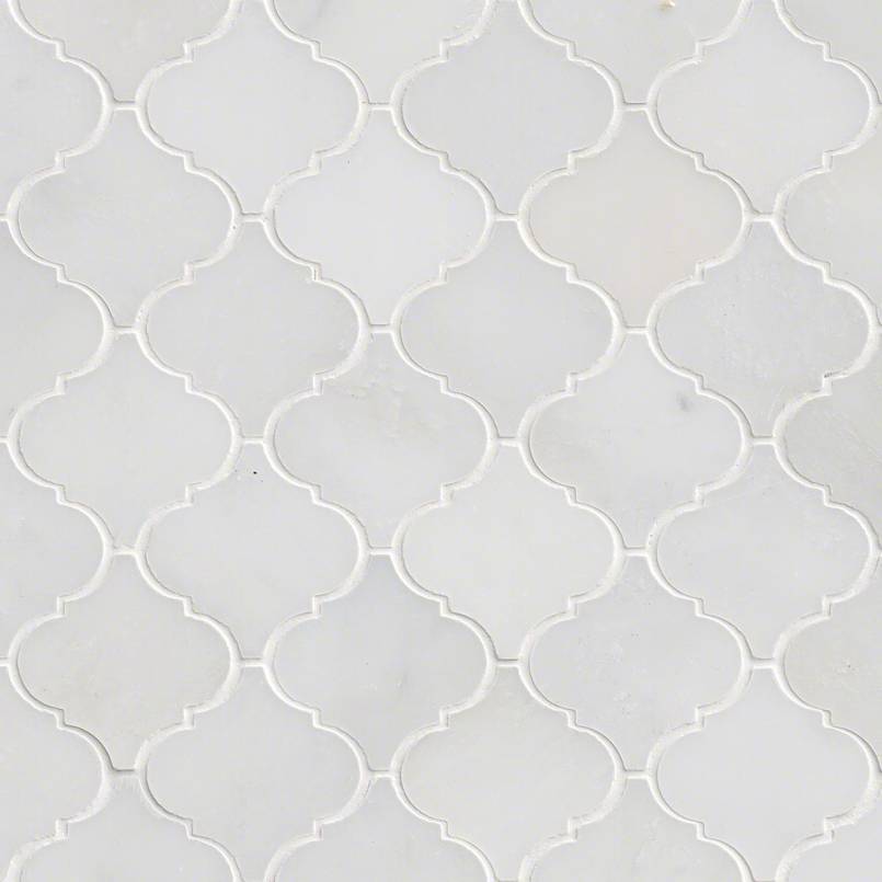 GREECIAN WHITE ARABESQUE MOSAIC Mosaic, Wall Tile - Shop at Home Craft Studio - 1