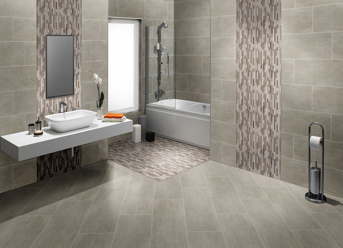 GRIDSCALE CONCRETE 2X2 MOSAIC Mosaic, Floor or Wall Tile, Bullnose - Shop at Home Craft Studio - 5