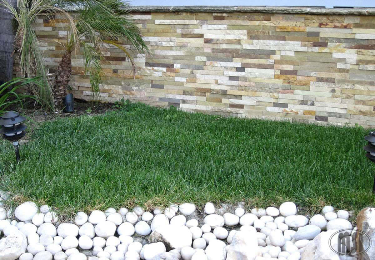 Golden White Ledger Corner Stacked Stone Panels - Shop at Home Craft Studio - 10
