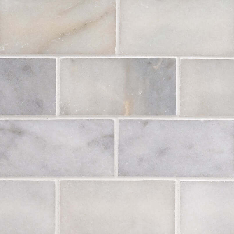 Greecian White Marble Subway Tile 3x6 Floor or Wall Tile - Shop at Home Craft Studio - 1
