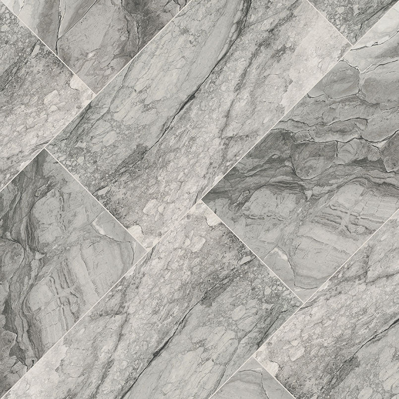 KAYA ONDA GRAY 12X24 MATTE Floor or Wall Tile, Mosaic, Bullnose - Shop at Home Craft Studio - 2