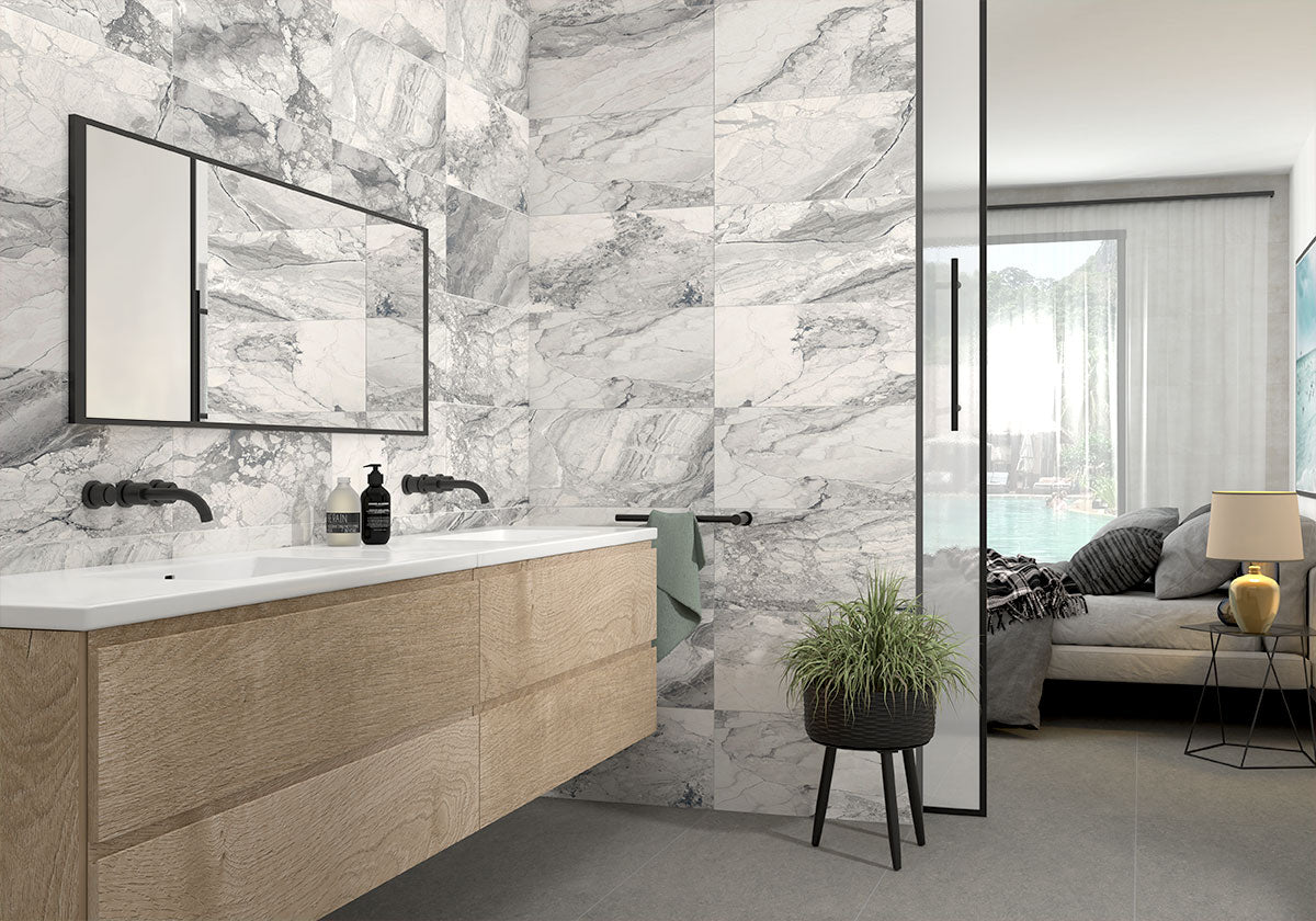 KAYA ONDA GRAY 12X24 MATTE Floor or Wall Tile, Mosaic, Bullnose - Shop at Home Craft Studio - 5