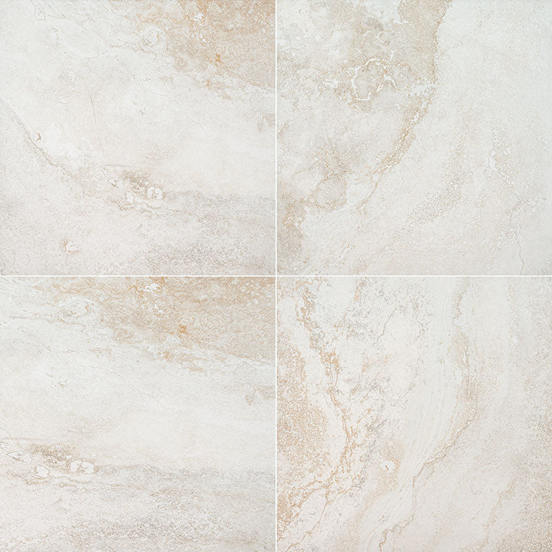 LIVINGSTYLE TRAVERTINO 24X24 MATTE Floor or Wall Tile - Shop at Home Craft Studio - 1