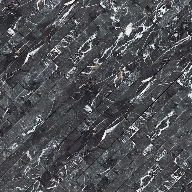 MARQUINA NERO SPLITFACE 6X24 PANEL Wall Tile - Shop at Home Craft Studio - 2