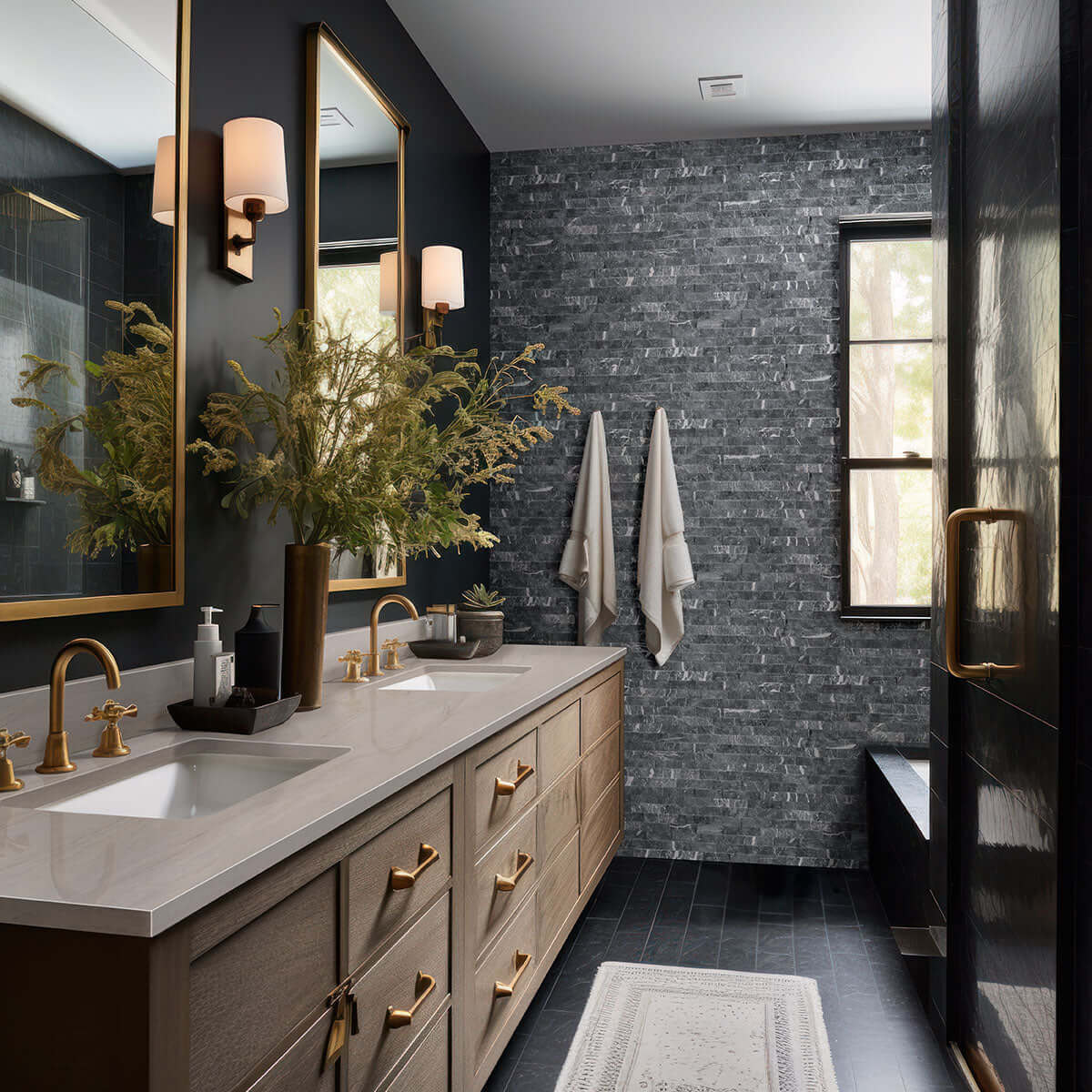 MARQUINA NERO SPLITFACE 6X24 PANEL Wall Tile - Shop at Home Craft Studio - 5
