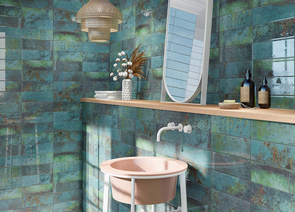 MARZA AQUA 4X12 GLOSSY Backsplash & Wall Tile - Shop at Home Craft Studio - 4