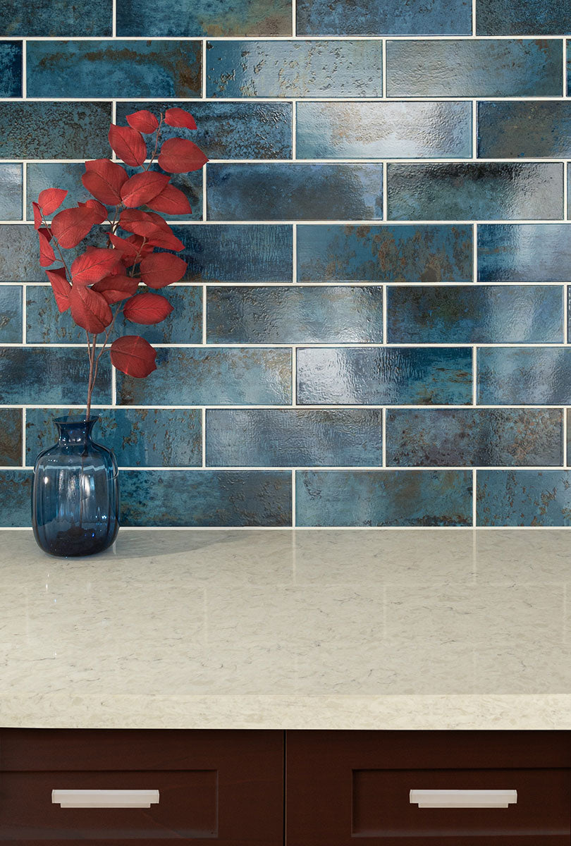 MARZA COBALT 4X12 GLOSSY Backsplash & Wall Tile - Shop at Home Craft Studio - 8