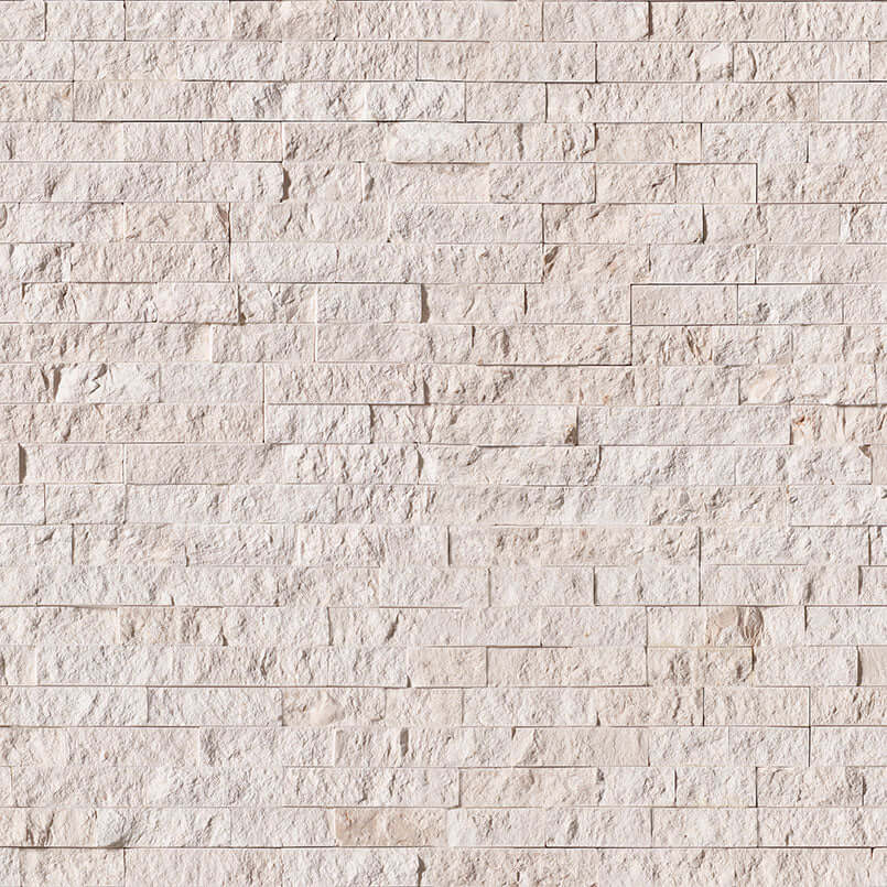 MAYRA WHITE LIMESTONE 6X24 PANEL Stacked Stone - Shop at Home Craft Studio - 1