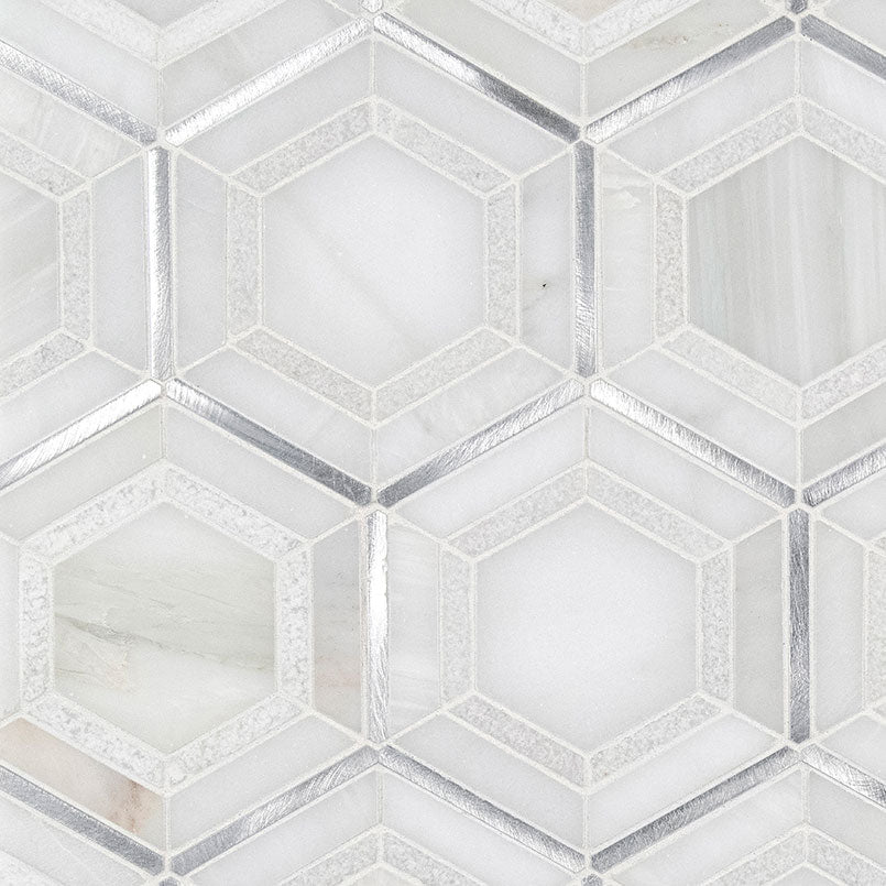 MEDICI SILVER PATTERN Mosaic, Wall Tile - Shop at Home Craft Studio - 1