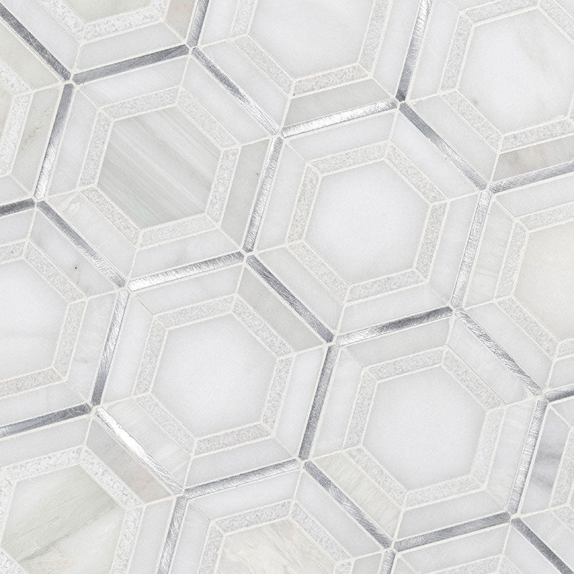 MEDICI SILVER PATTERN Mosaic, Wall Tile - Shop at Home Craft Studio - 2
