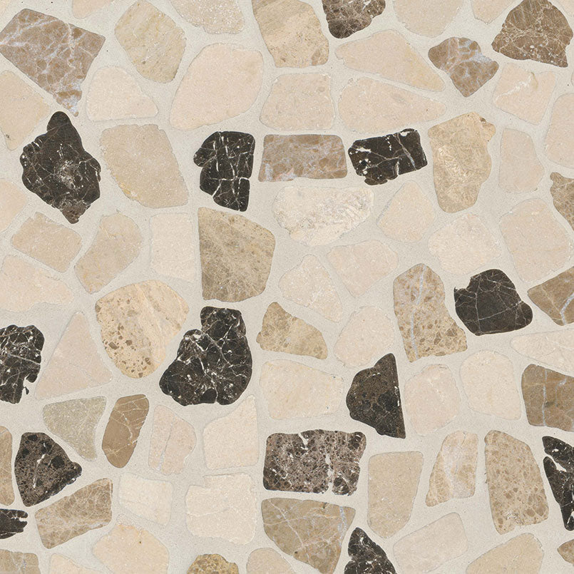 MIX MARBLE PEBBLES MESH BACKED Mosaic - Shop at Home Craft Studio - 1