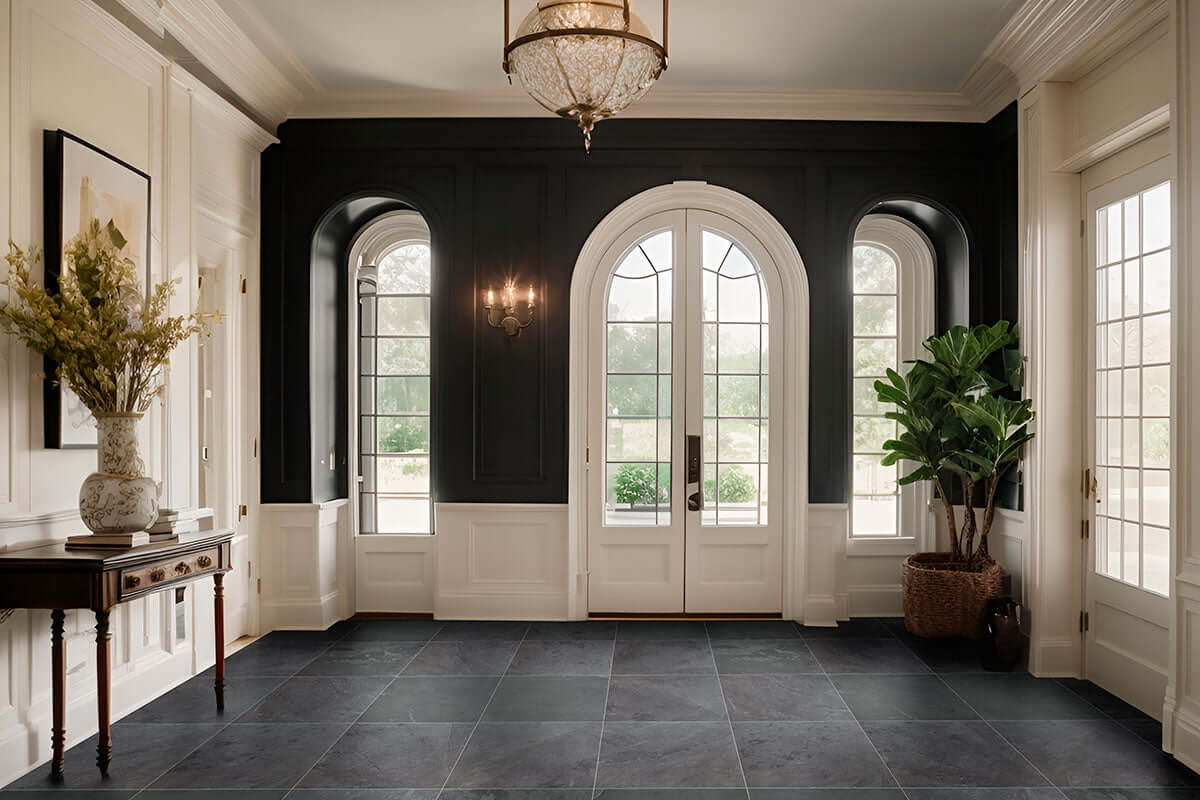 Montauk Black 12X12 Honed Slate Tile - Shop at Home Craft Studio - 15