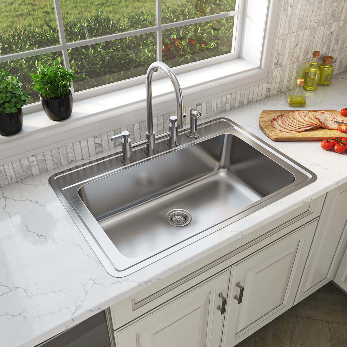 OVERMOUNT SINGLE BOWL 33X22 Kitchen Sinks - Shop at Home Craft Studio - 3