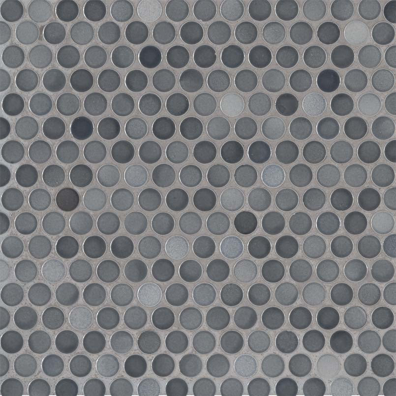 PENNY ROUND GRIGIO MIX Mosaic, Floor or Wall Tile - Shop at Home Craft Studio - 1
